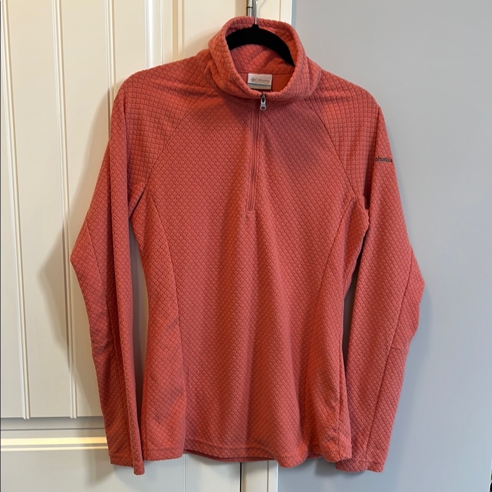 Columbia Apricot Quarter-Zip Pullover S